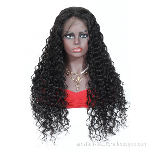 150% 180% 200%  HairDensity Quality Natural Deep Wave Original 13x4 Swiss Lace Wigs Human Hair For Black Women Peruvian Glueless